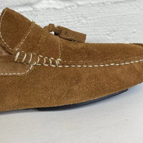 Donald J Pliner Men\'s Brown Suede Tasseled Loafer Slip On Driving Shoes Sz 12 M main image 8